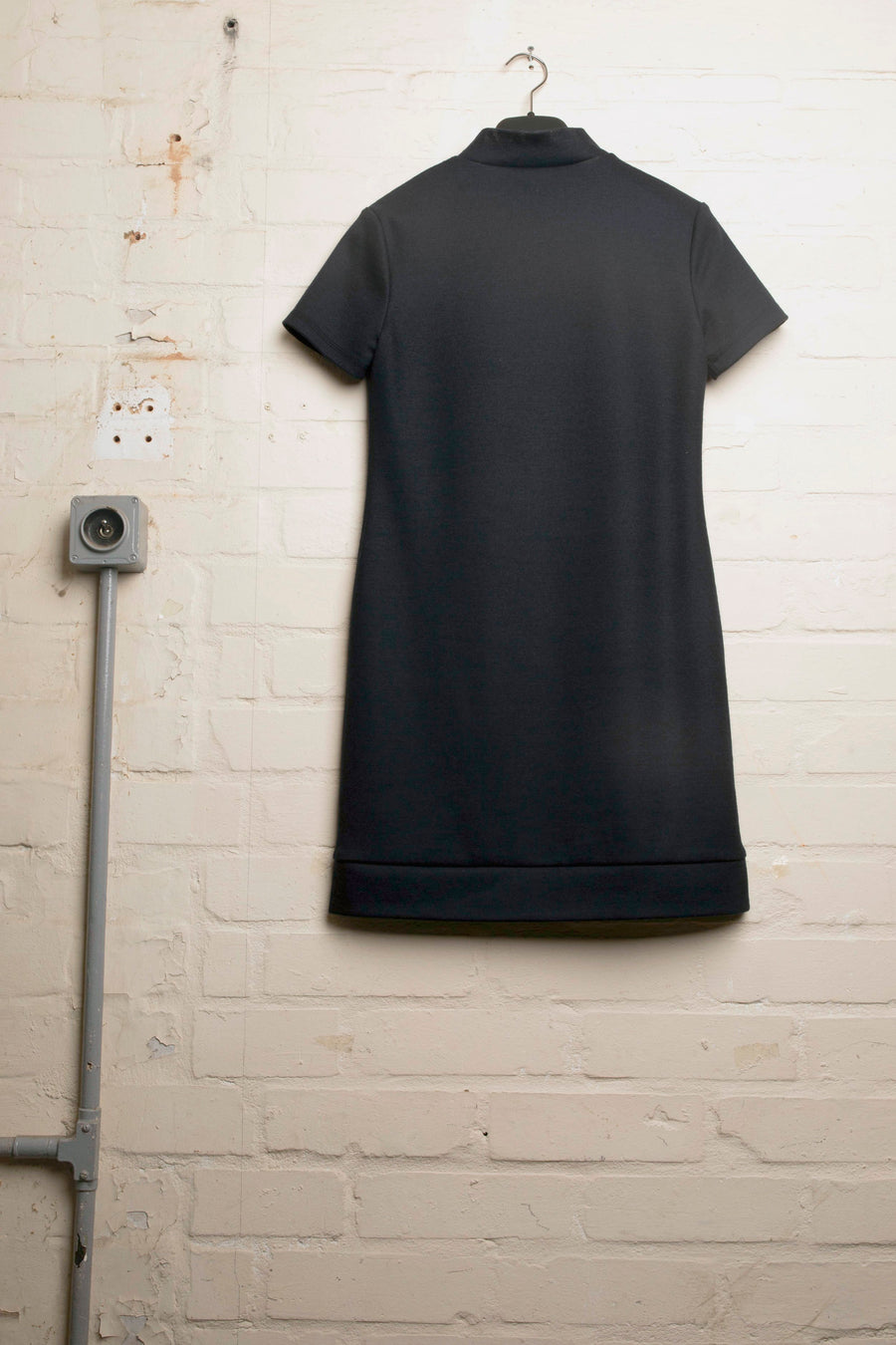 DONNY-WOOL JERSEY LOGO DRESS