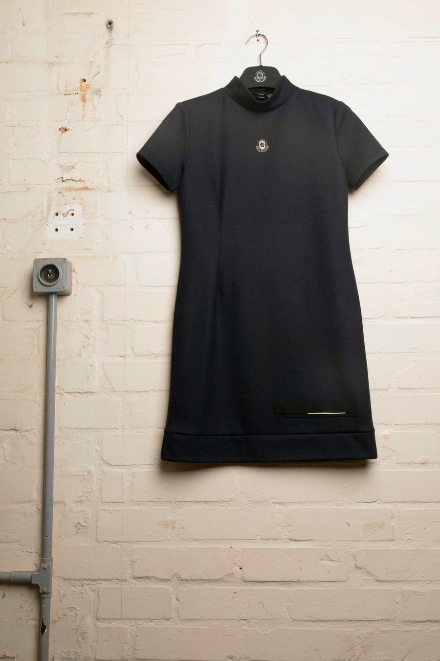 DONNY-WOOL JERSEY LOGO DRESS